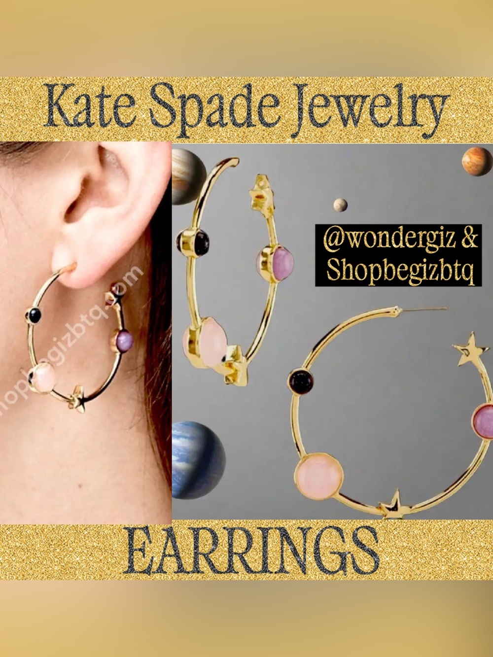 Kate Spade Authentic On The Rocks Hoops